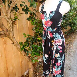 Black Floral Jumpsuit
